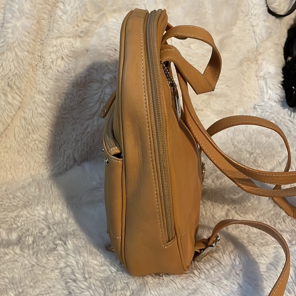 EUC Tan Leather Backpack with Silver Rivets main image 10